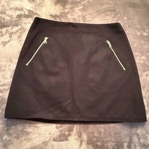 NWT GAP Black Mini Skirt with Zipper Accents
